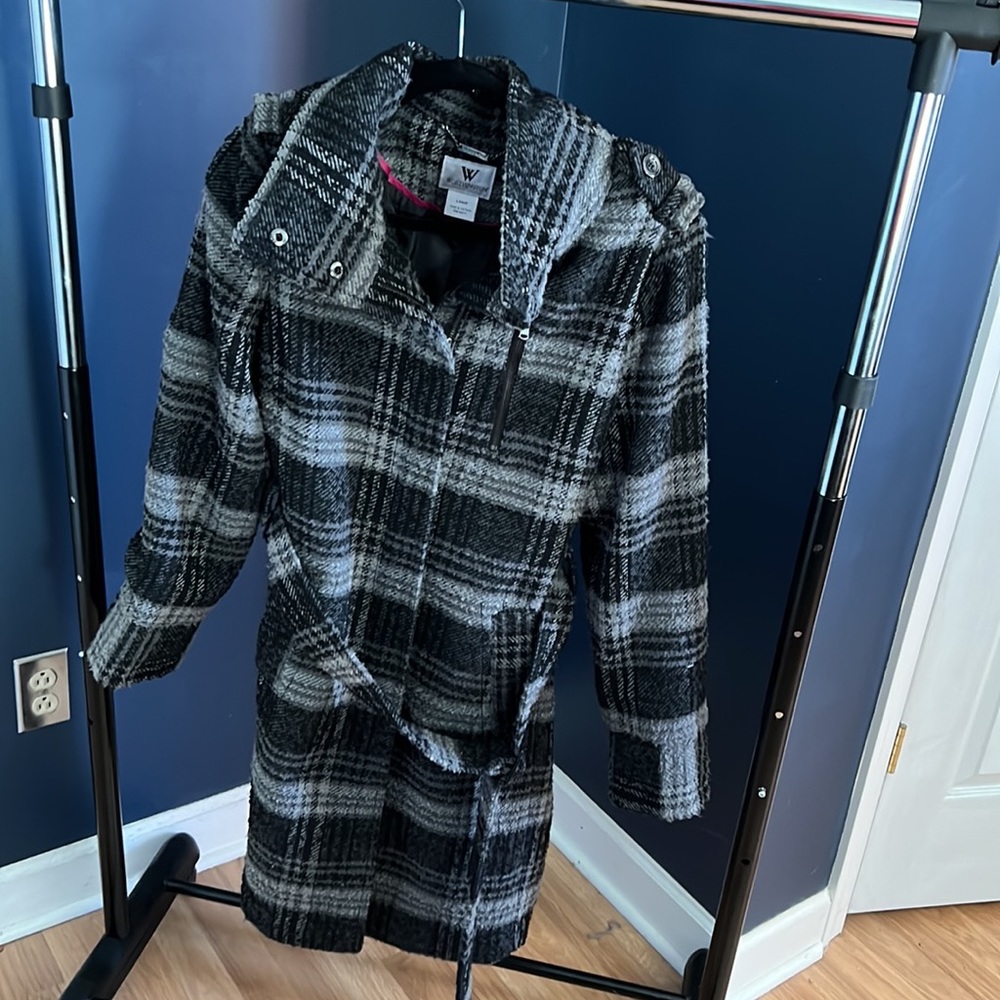 Womens Worthington size Large Lined PLAID‎ JACKET--NEW